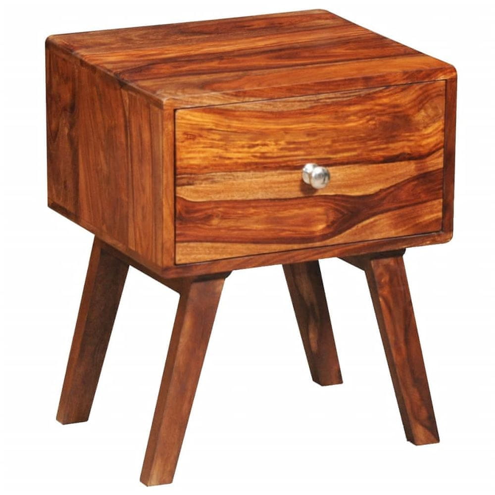 Petromila vidaXL Nočný stolík s 1 zásuvkou 55 cm, drevený masív sheesham 